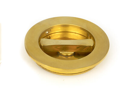 Polished Brass 75mm Plain Round Pull - Privacy Set | 47172 - Image 3