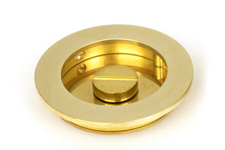 Polished Brass 75mm Plain Round Pull - Privacy Set | 47172 - Image 4