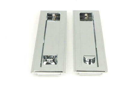 Polished Chrome 250mm Art Deco Rectangular Pull -Privacy Set | 47180 - Image 3
