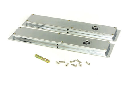 Polished Chrome 250mm Art Deco Rectangular Pull -Privacy Set | 47180 - Image 4