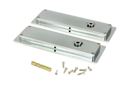 Polished Chrome 175mm Plain Rectangular Pull - Privacy Set | 47181 - Image 4