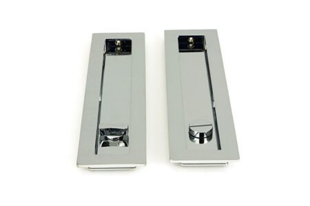 Polished Chrome 250mm Plain Rectangular Pull - Privacy Set | 47182 - Image 3