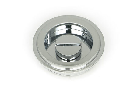 Polished Chrome 60mm Art Deco Round Pull - Privacy Set | 47187 - Image 4