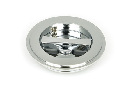 Polished Chrome 75mm Art Deco Round Pull - Privacy Set | 47188 - Image 3