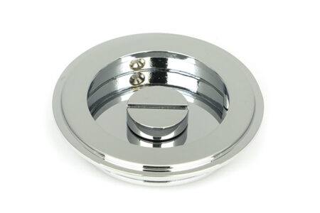 Polished Chrome 75mm Art Deco Round Pull - Privacy Set | 47188 - Image 4