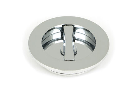 Polished Chrome 75mm Plain Round Pull - Privacy Set | 47190 - Image 3