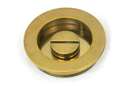 Aged Brass 60mm Plain Round Pull - Privacy Set | 48330 - Image 3