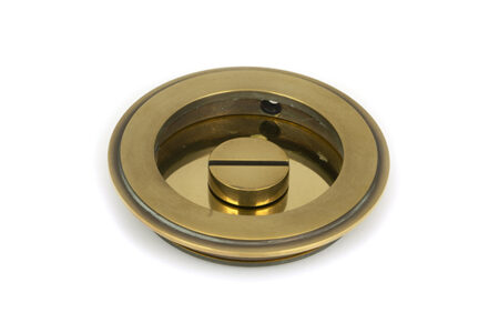 Aged Brass 75mm Plain Round Pull - Privacy Set | 48331 - Image 3