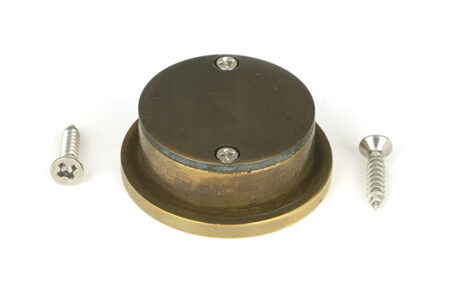 Aged Brass 34mm Round Finger Edge Pull | 48333 - Image 3