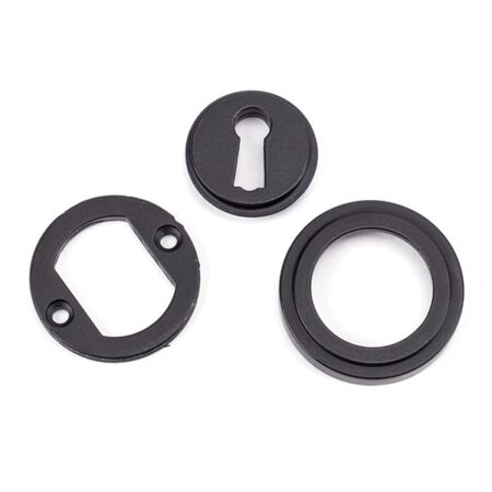 Matt Black Round Escutcheon (Art Deco) | 49537 - Image 4