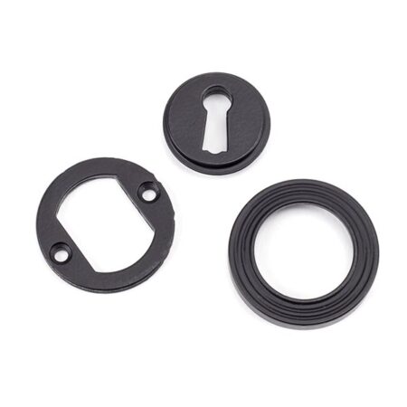 Matt Black Round Escutcheon (Beehive) | 49538 - Image 4