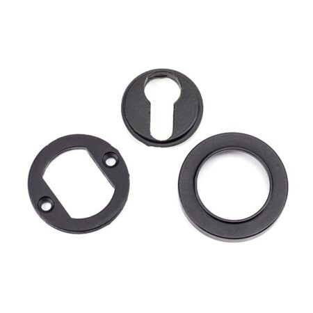 Matt Black Round Euro Escutcheon (Plain) | 49540 - Image 4