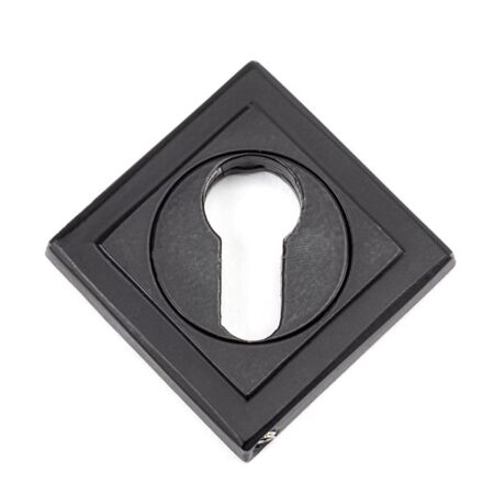 Matt Black Round Euro Escutcheon (Square) | 49543 - Image 3