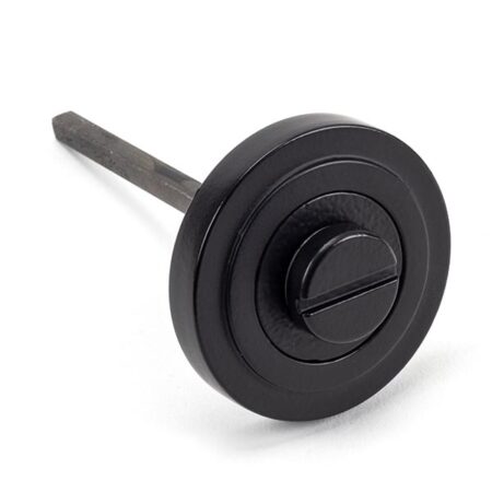 Matt Black Round Thumbturn Set (Art Deco) | 49545 - Image 4