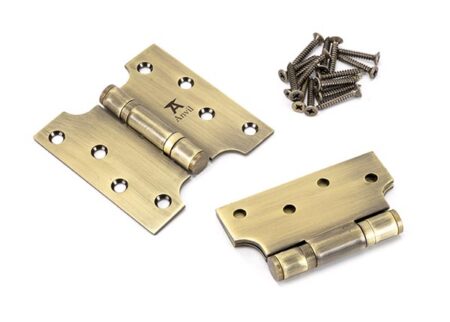 Aged Brass 4" x 2" x 4" Parliament Hinge (pair) ss | 49551 - Image 3