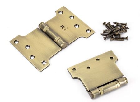 Aged Brass 4" x 4" x 6" Parliament Hinge (pair) ss | 49553 - Image 3