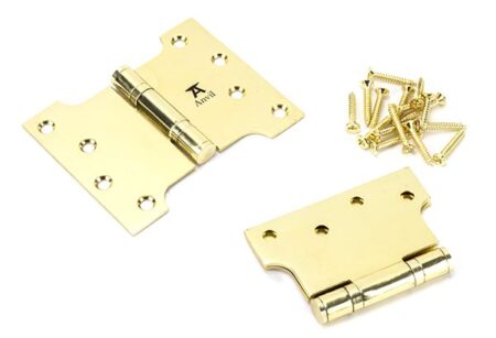 Polished Brass 4" x 3" x 5" Parliament Hinge (pair) ss | 49555 - Image 3