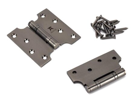 Aged Bronze 4" x 2" x 4" Parliament Hinge (pair) ss | 49560 - Image 3