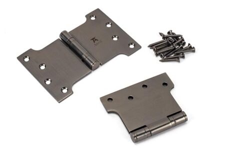 Aged Bronze 4" x 4" x 6" Parliament Hinge (pair) ss | 49562 - Image 3