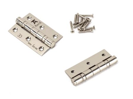 Polished Nickel 3" Ball Bearing Butt Hinge (pair) ss | 49581 - Image 3
