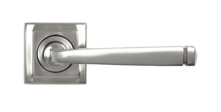 Satin Marine SS (316) Avon Round Lever on Rose Set (Square) | 49851 - Image 3