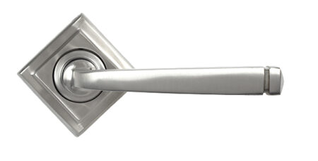 Satin Marine SS (316) Avon Round Lever on Rose Set (Square) | 49851 - Image 4