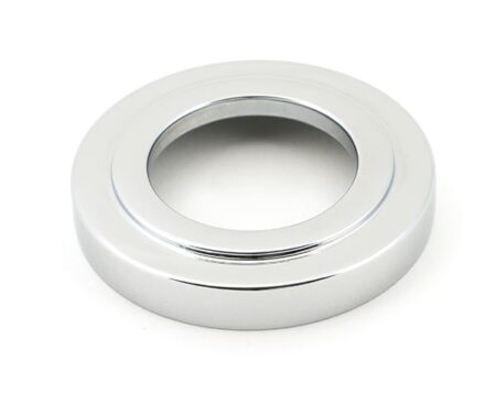 From the Anvil Polished Chrome Avon Round Lever on Rose Set (Art Deco) - Unsprung - Image 4