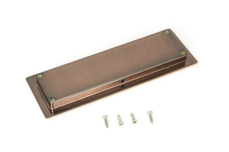From the Anvil Polished Bronze 175mm Art Deco Rectangular Pull - Image 3