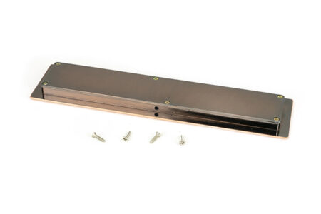 From the Anvil Polished Bronze 250mm Art Deco Rectangular Pull - Image 3