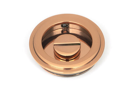 From the Anvil Polished Bronze 60mm Art Deco Round Pull - Privacy Set - Image 4