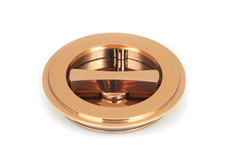 From the Anvil Polished Bronze 75mm Art Deco Round Pull - Privacy Set - Image 3