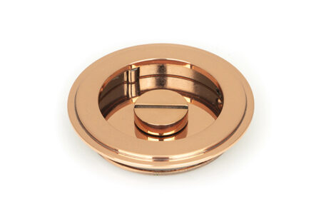 From the Anvil Polished Bronze 75mm Art Deco Round Pull - Privacy Set - Image 4