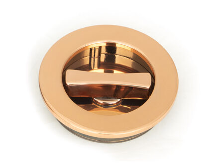 From the Anvil Polished Bronze 60mm Plain Round Pull - Privacy Set - Image 3