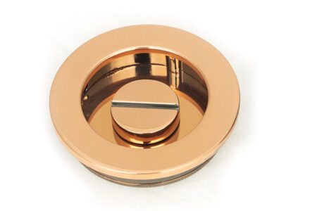 From the Anvil Polished Bronze 60mm Plain Round Pull - Privacy Set - Image 4