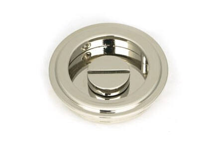 From the Anvil Polished Nickel 60mm Art Deco Round Pull - Privacy Set - Image 3