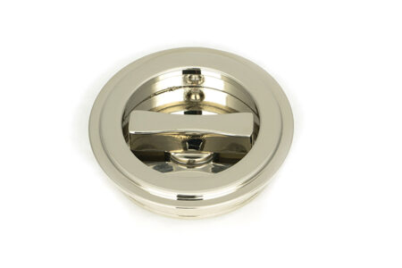 From the Anvil Polished Nickel 60mm Art Deco Round Pull - Privacy Set - Image 4