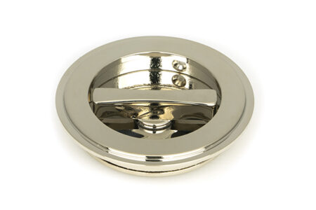 From the Anvil Polished Nickel 75mm Art Deco Round Pull - Privacy Set - Image 3