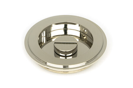 From the Anvil Polished Nickel 75mm Art Deco Round Pull - Privacy Set - Image 4