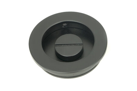 From the Anvil Matt Black 60mm Plain Round Pull - Privacy Set - Image 4
