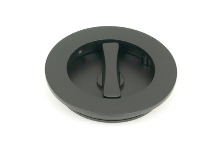 From the Anvil Matt Black 75mm Plain Round Pull - Privacy Set - Image 3