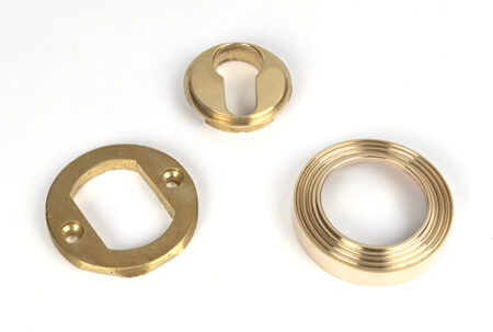 Polished Brass Round Euro Escutcheon (Beehive) | 50594 - Image 4