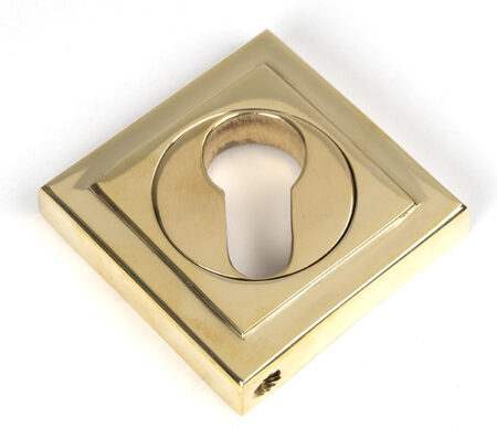 Polished Brass Round Euro Escutcheon (Square) | 50595 - Image 3