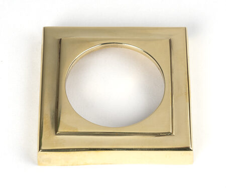 Polished Brass Round Euro Escutcheon (Square) | 50595 - Image 4