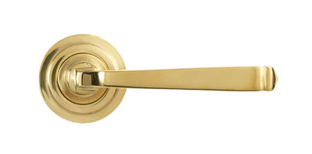 Polished Brass Avon Round Lever on Rose Set (Art Deco) | 50598 - Image 3