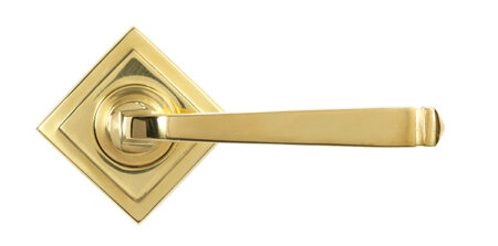 Polished Brass Avon Round Lever on Rose Set (Square) | 50602 - Image 4