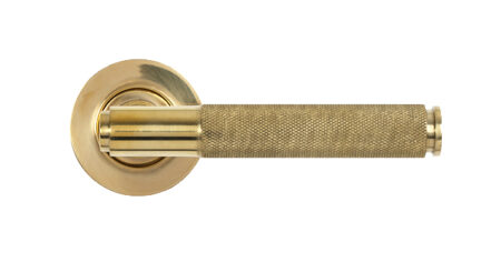 Polished Brass Brompton Lever on Rose Set (Plain) - Unsprung | 50606 - Image 3