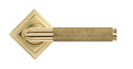 Polished Brass Brompton Lever on Rose Set (Square) | 50611 - Image 4