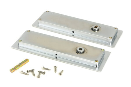 Satin Chrome 175mm Art Deco Rectangular Pull - Privacy Set | 50640 - Image 4
