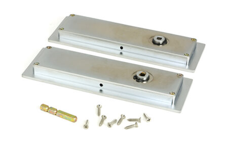 Satin Chrome 175mm Plain Rectangular Pull - Privacy Set | 50642 - Image 4