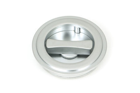 Satin Chrome 60mm Art Deco Round Pull - Privacy Set | 50648 - Image 3